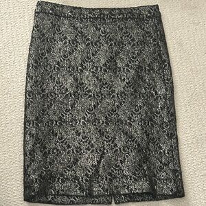 J Crew Black Lace Skirt- size 4